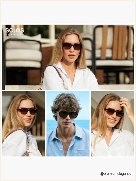 Trendy TR90 Polarized Aviator Sunglasses Retro Rectangle Shades Unisex main image 6